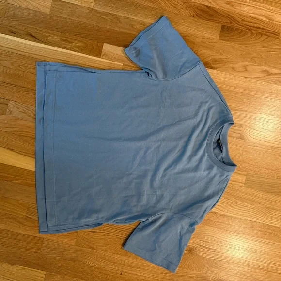 Blue cotton and polyester matching lounge set with adjustable tie: Womens L - Picture 7 of 12